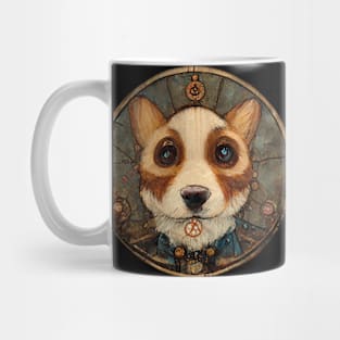 Corgi Surreal Steampunk Artwork, Dog Lover Mug